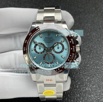 Noob V3 Replica Rolex Daytona Ice Blue Dial Brown Ceramic Bezel Watch 40MM